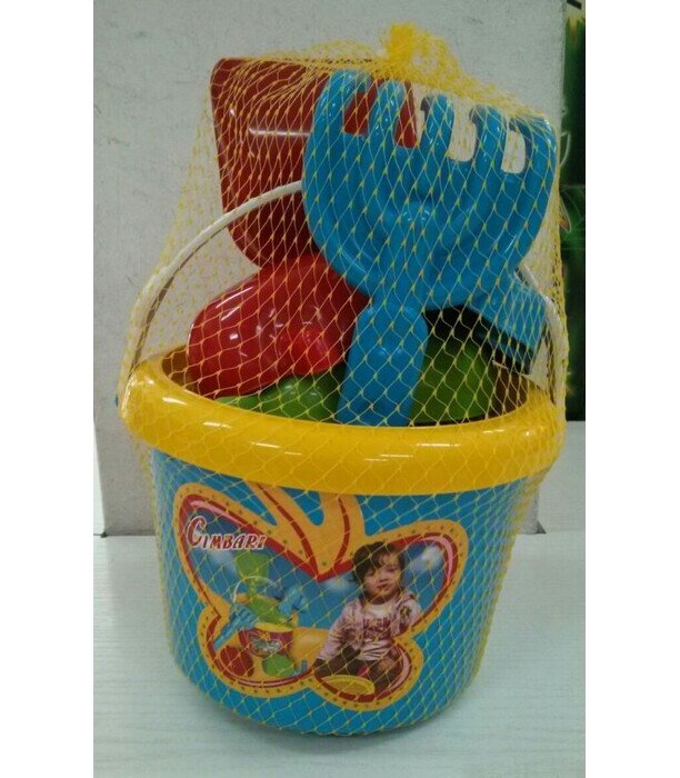 BUCKET WITH CIMBARI SHAPES AND PICTURES - FOR SAND