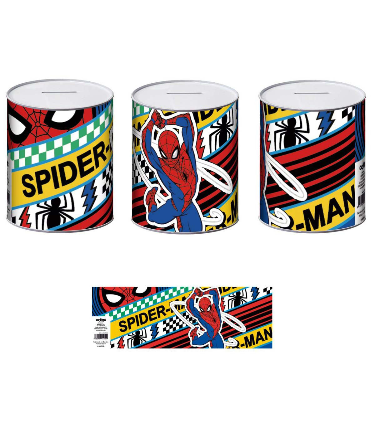 PUȘCULIȚĂ METALICĂ 10x10x12 CM SPIDERMAN