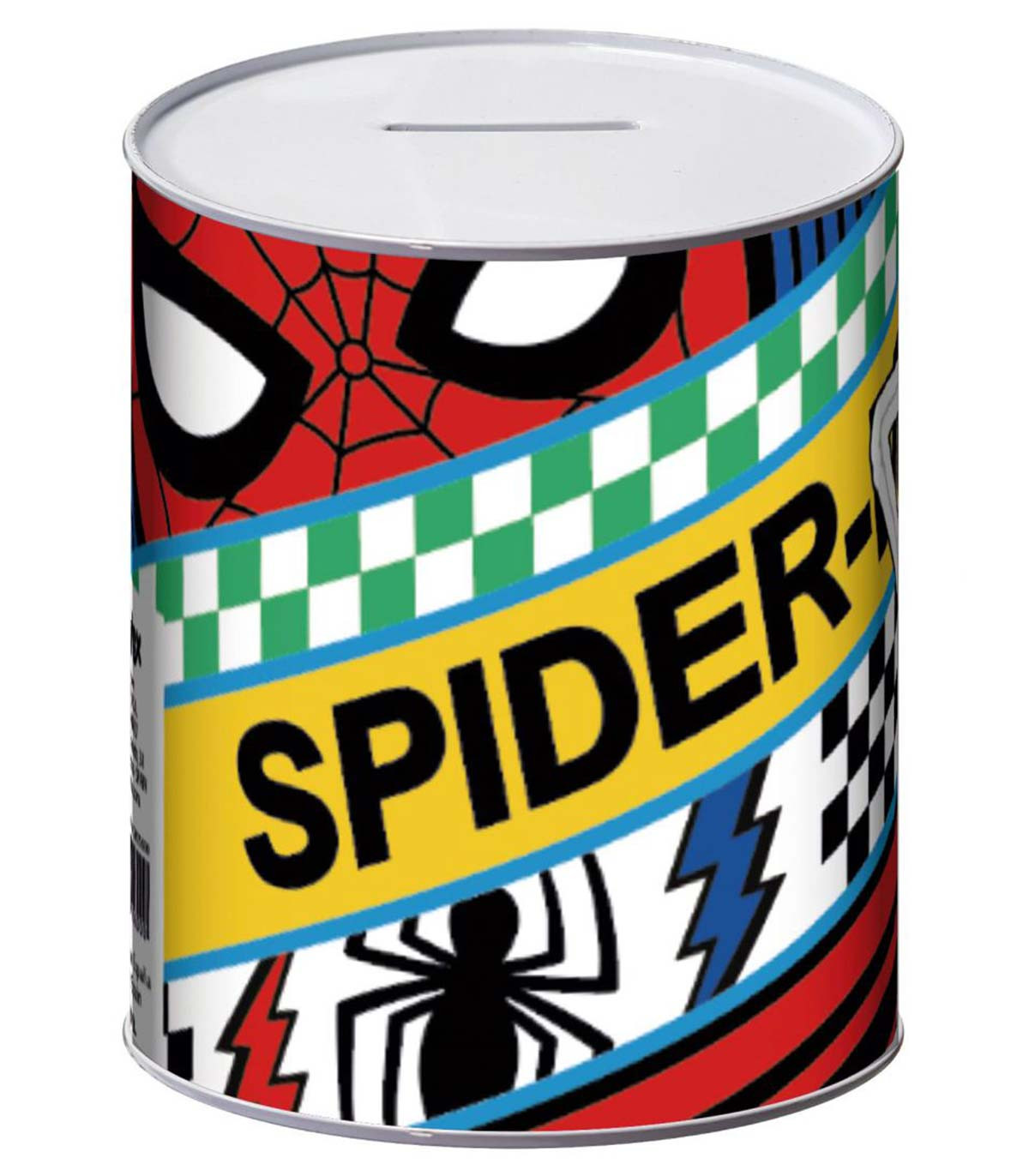PUȘCULIȚĂ METALICĂ 10x10x12 CM SPIDERMAN