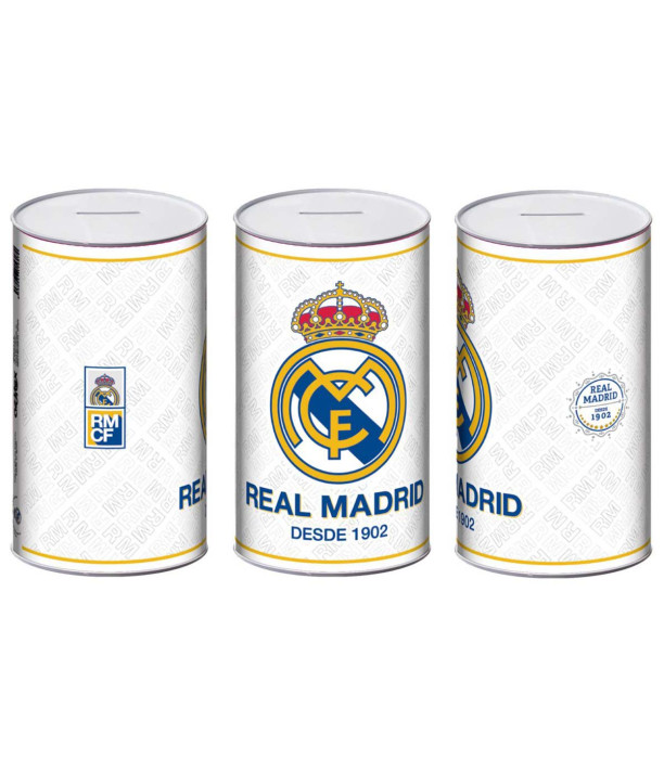PUȘCULIȚĂ METALICĂ 10x10x17,5 CM REAL MADRID