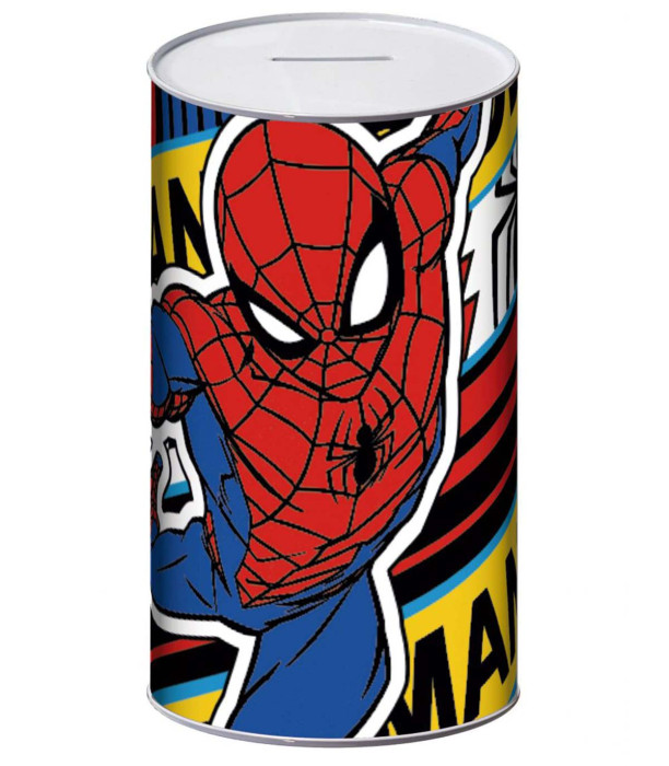 PUȘCULIȚĂ METALICĂ 10x10x17,5 CM SPIDERMAN