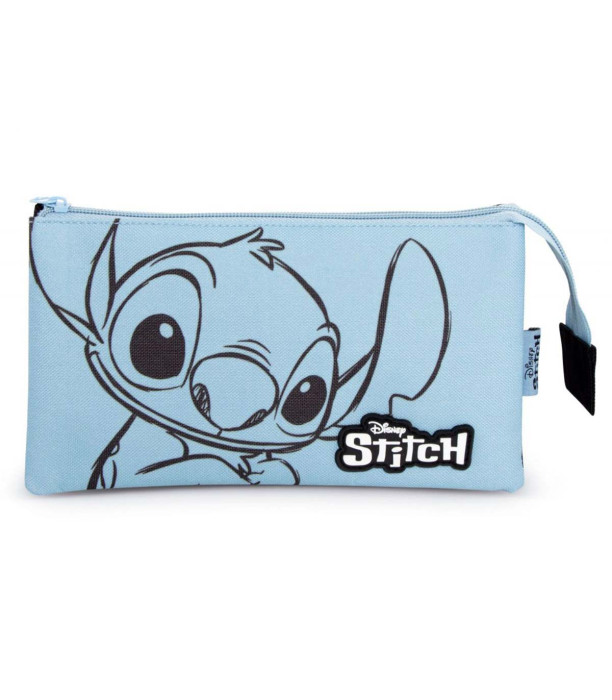 PENCIL CASE, 2 COMPARTMENTS, 21 × 11 × 3.5 CM, STITCH
