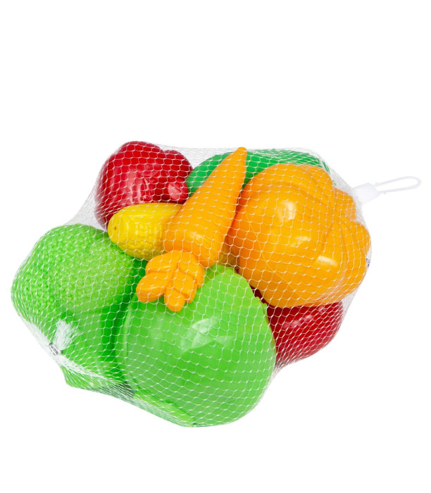PLASTIC VEGETABLES 11 PCS. IN NET