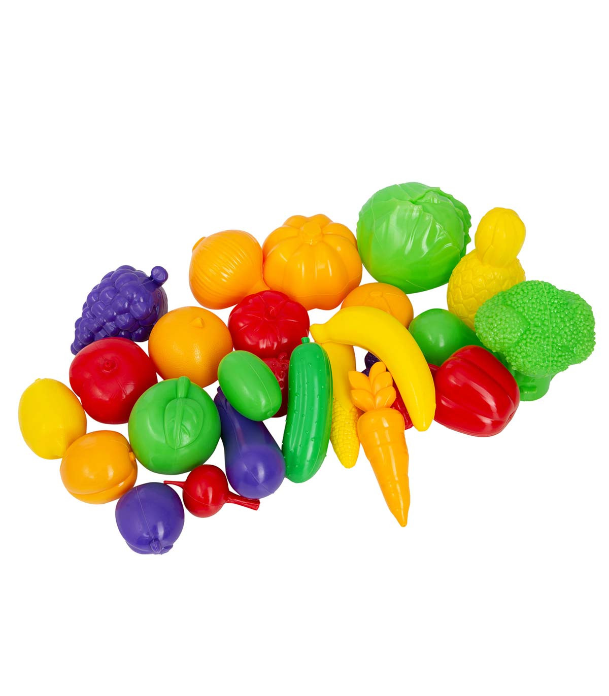 SET MARE DE FRUCTE ȘI LEGUME DIN PLASTIC ÎN PLASĂ