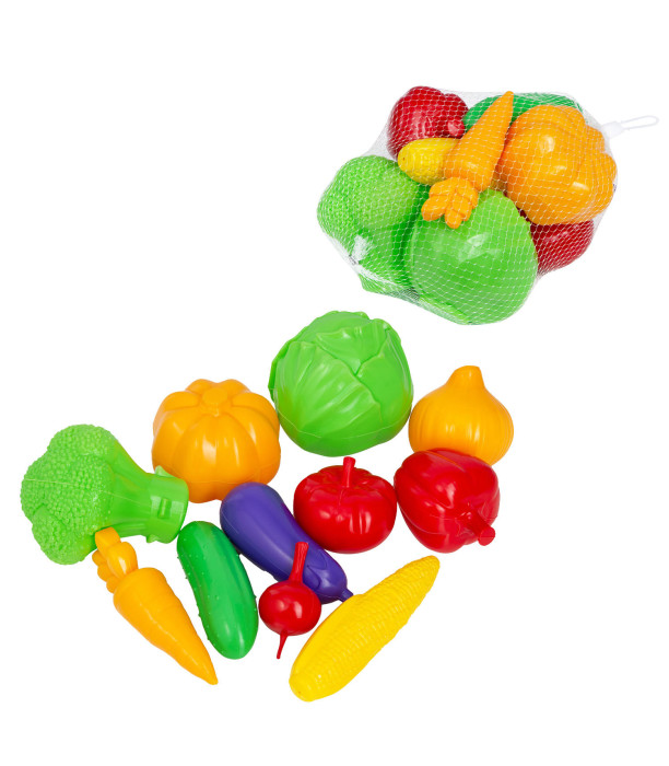 LEGUME DIN PLASTIC 11 BUCĂȚI ÎN PLASĂ
