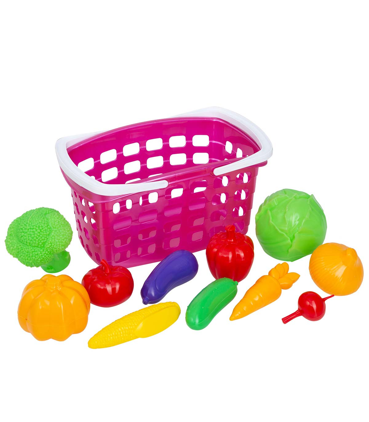 COȘ MARE PENTRU COPII CU 11 LEGUME ÎN PLASĂ