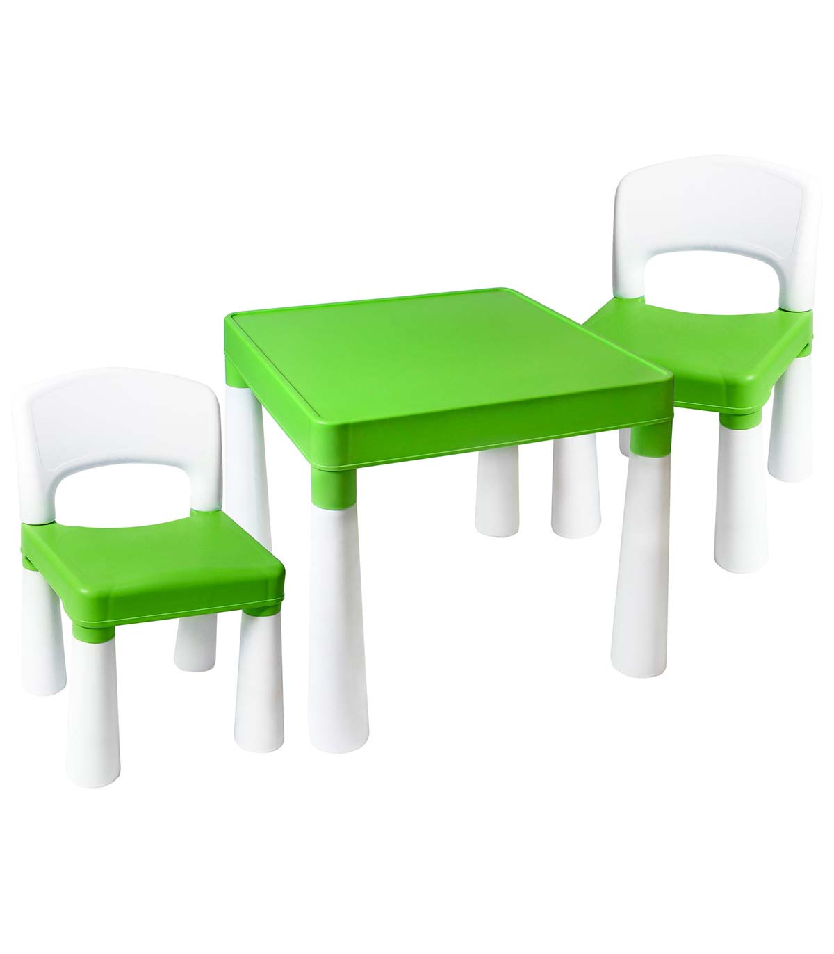 MASĂ PENTRU COPII CU 2 SCAUNE VERDE/ALB