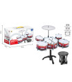 5-PIECE DRUM SET WITH CYMBAL AND STOOL