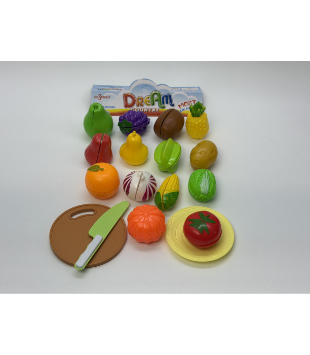 FRUCTE ȘI LEGUME PENTRU TĂIAT, 14 BUC. ÎN PUNGĂ