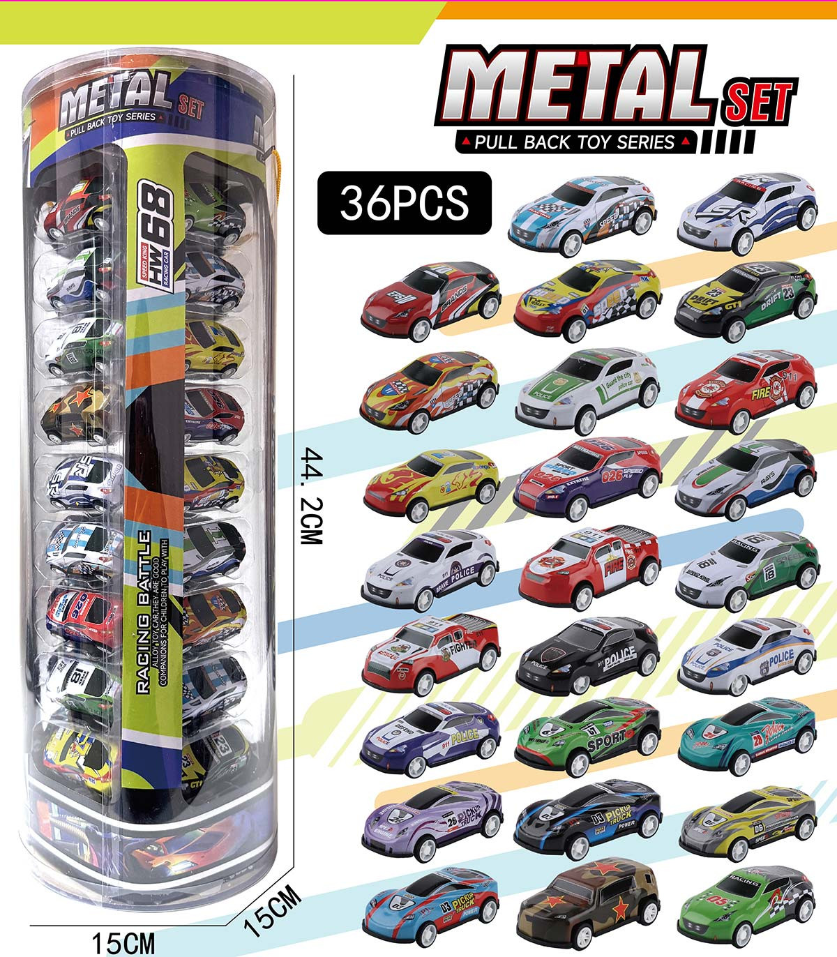 36 DE CĂRUȚE METALICE ÎN TUB