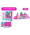 MAGNETIC CONSTRUCTION SET, PINK HOUSE, 48 PIECES