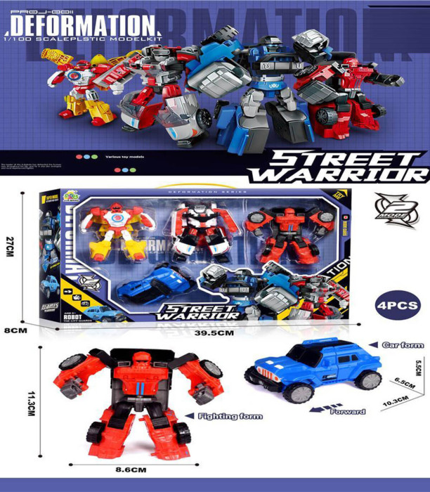 CAR TRANSFORMER, 4 PIECES PER BOX