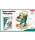 CHILDREN'S SHOPPING CART WITH GROCERIES, 32 PIECES IN A BOX