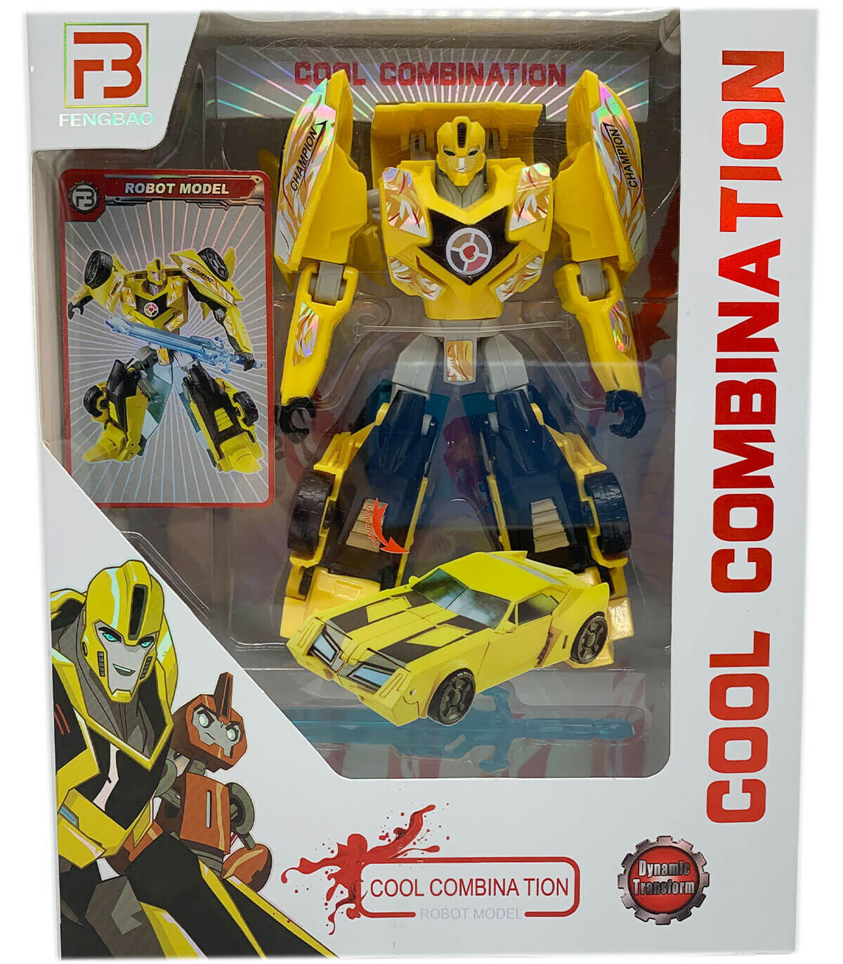 ROBOT GALBEN TRANSFORMERS CU ARMĂ - Figurine Transformers