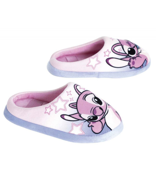 SLIPPERS WITH STITCH GIRL BORDER, SIZES 28-33