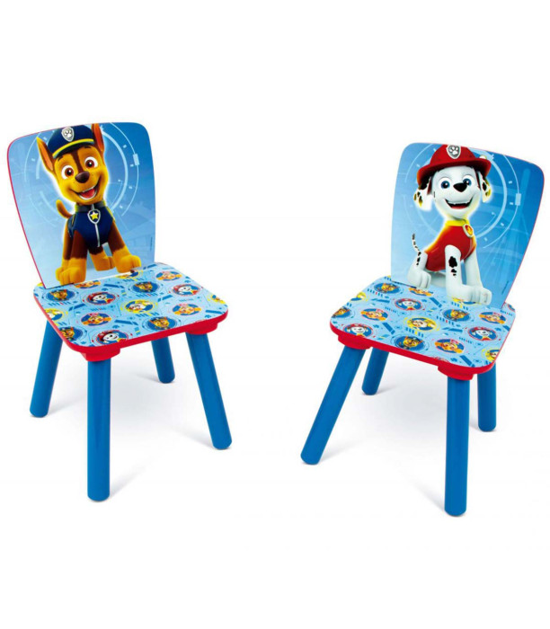 MASĂ DIN LEMN CU 2 SCAUNE PAW PATROL