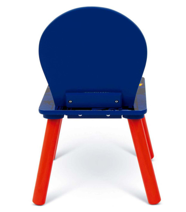 WOODEN TABLE WITH 2 SPIDERMAN CHAIRS