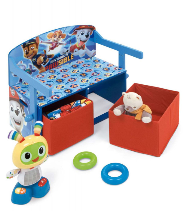 3-in-1 WOODEN BENCH/DESK/ORGANIZER PAW PATROL