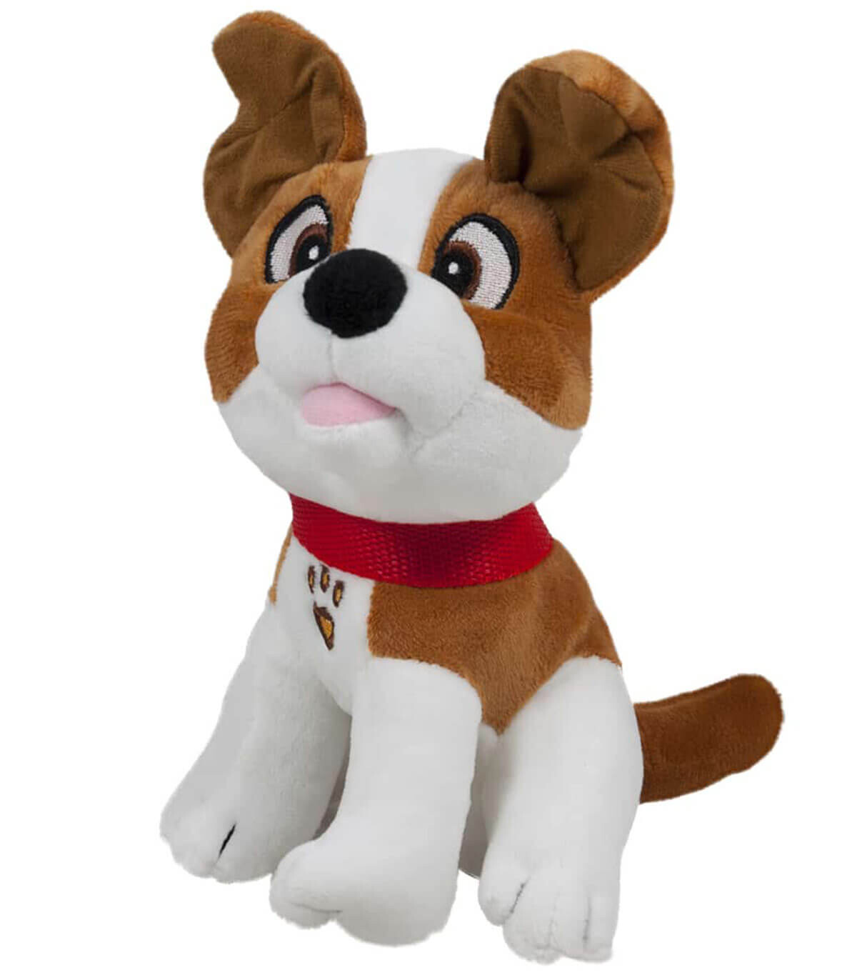 BIG PLUSH DOG WITH RED LEASH 28 cm - Medium