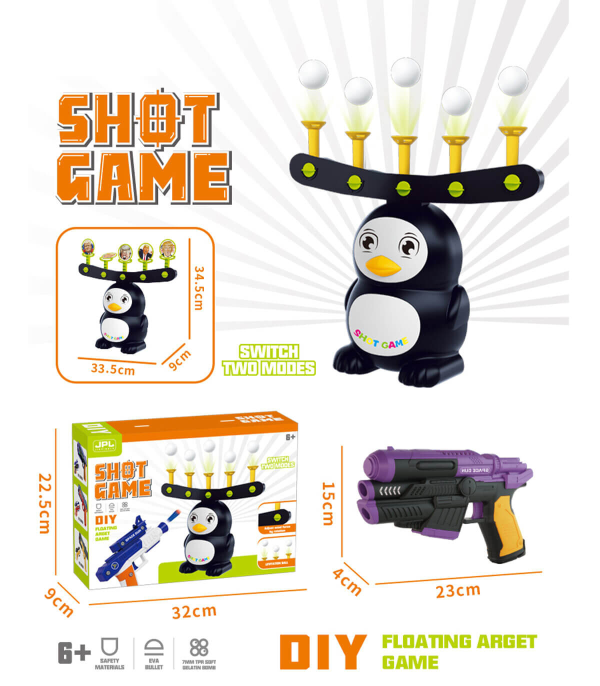 PISTOL PINGUIN ȚINTĂ MOBILĂ ÎN AER - PISTOLE