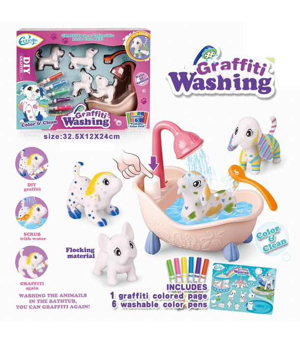 GRAFFITI WASHING CĂȚELUȘI CU BAIE - Domestice și de la fermă