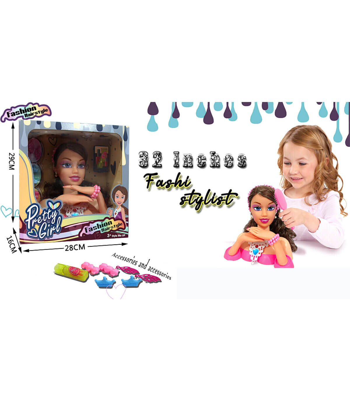 FASHION Hair STYLIST - SET DE COAFAT ȘI ÎNFRUMUSEȚARE