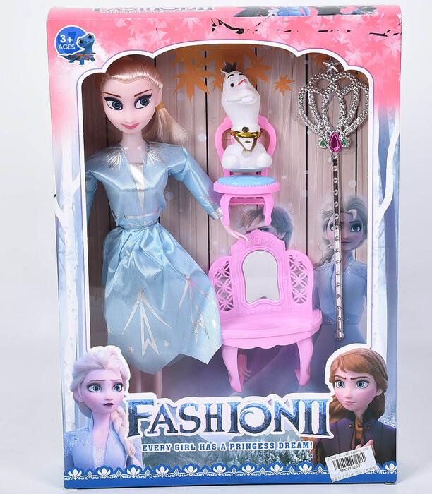ICE PRINCESS WITH A SNOWMAN AND A WAND - DOLLS AND MERMAIDS