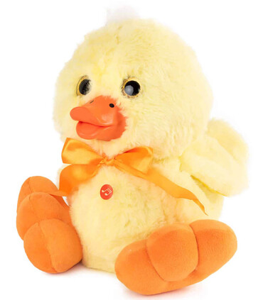 PLUSH DUCK WITH 3D EYES 25 CM - Small