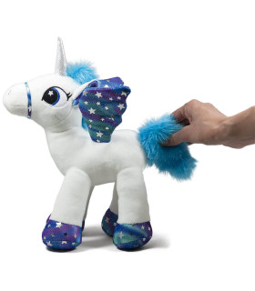 UNICORN PONEI DE PLUȘ CU ARIPI AROMATE 2 CULORI 35 CM - Medii