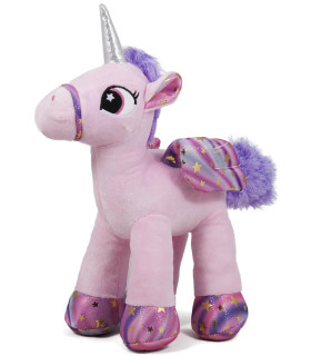 UNICORN PONEI DE PLUȘ CU ARIPI AROMATE 2 CULORI 35 CM - Medii