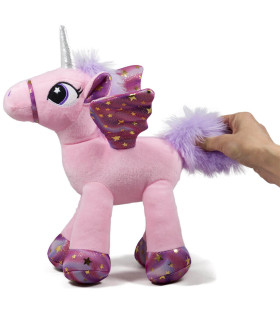 UNICORN PONEI DE PLUȘ CU ARIPI AROMATE 2 CULORI 35 CM - Medii