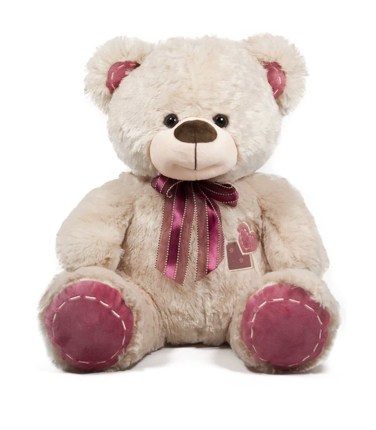TEDDY BEAR WITH EMBROIDERED HEART 2 COLORS 60 CM - Big