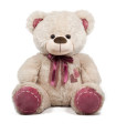 TEDDY BEAR WITH EMBROIDERED HEART 2 COLORS 60 CM