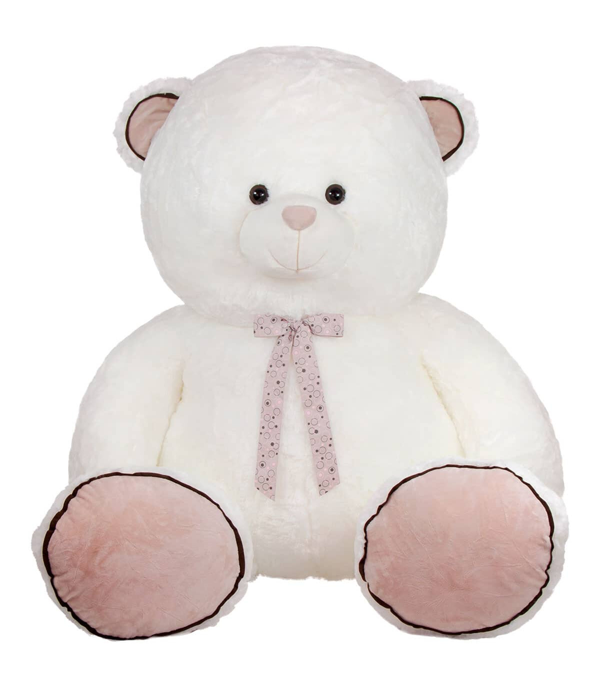 URSULEȚ DE PLUȘ CU FUNDIȚĂ 2 CULORI 68CM - Mari