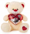 TEDDY BEAR WITH HEART 2 COLORS 60 CM