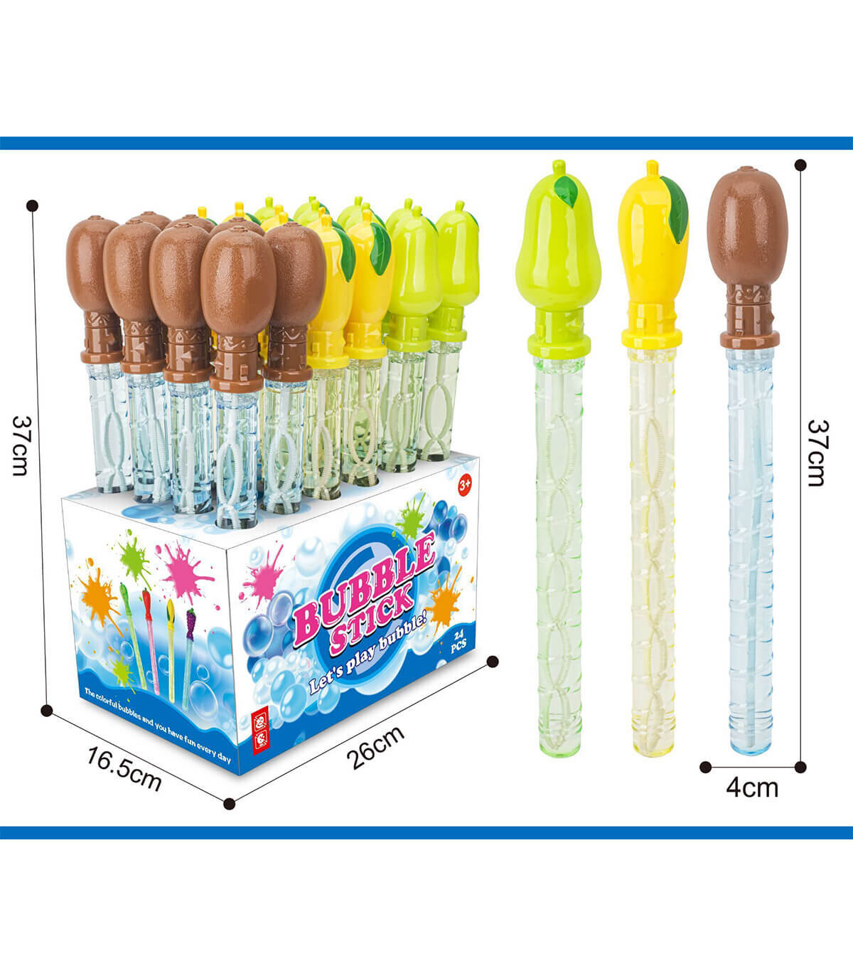 BĂȚ PENTRU BALOANE KIWI / LAMAIE / PERE 37 CM - BULE DE SĂPUN