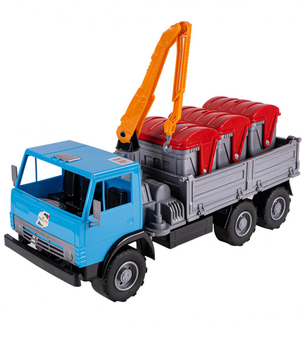 TRUCK WITH 3 GARBAGE CONTAINERS - Agricultural, construction machinery and military equipments