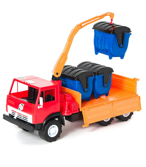 TRUCK WITH 3 GARBAGE CONTAINERS - Agricultural, construction machinery and military equipments