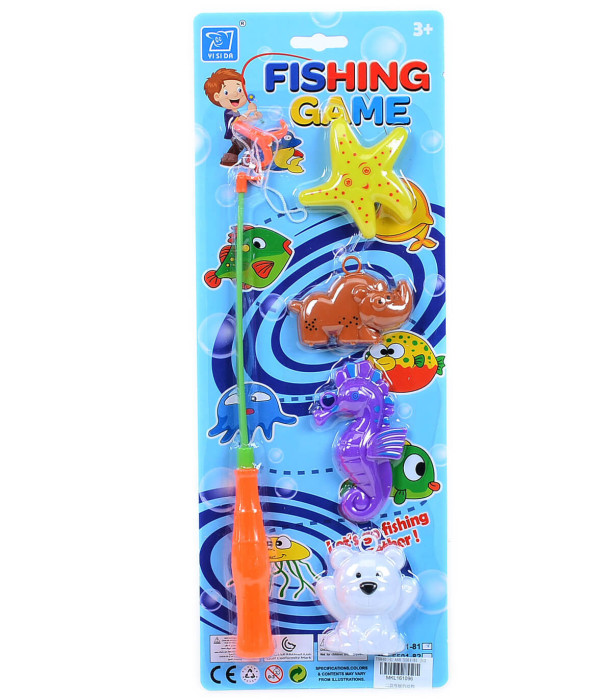 FISHING ROD WITH 4 ANIMALS - SPORTS