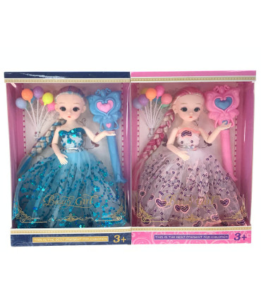 SET PĂPUȘĂ CU MEMBRE MOBILE, BAGHETĂ ȘI BALOANE - PĂPUȘI ȘI SIRENE