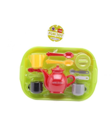 SET DE CEAI PENTRU COPII CU TABLĂ VERDE - BUCĂTĂRIE, SERVICII ȘI MÂNCARE