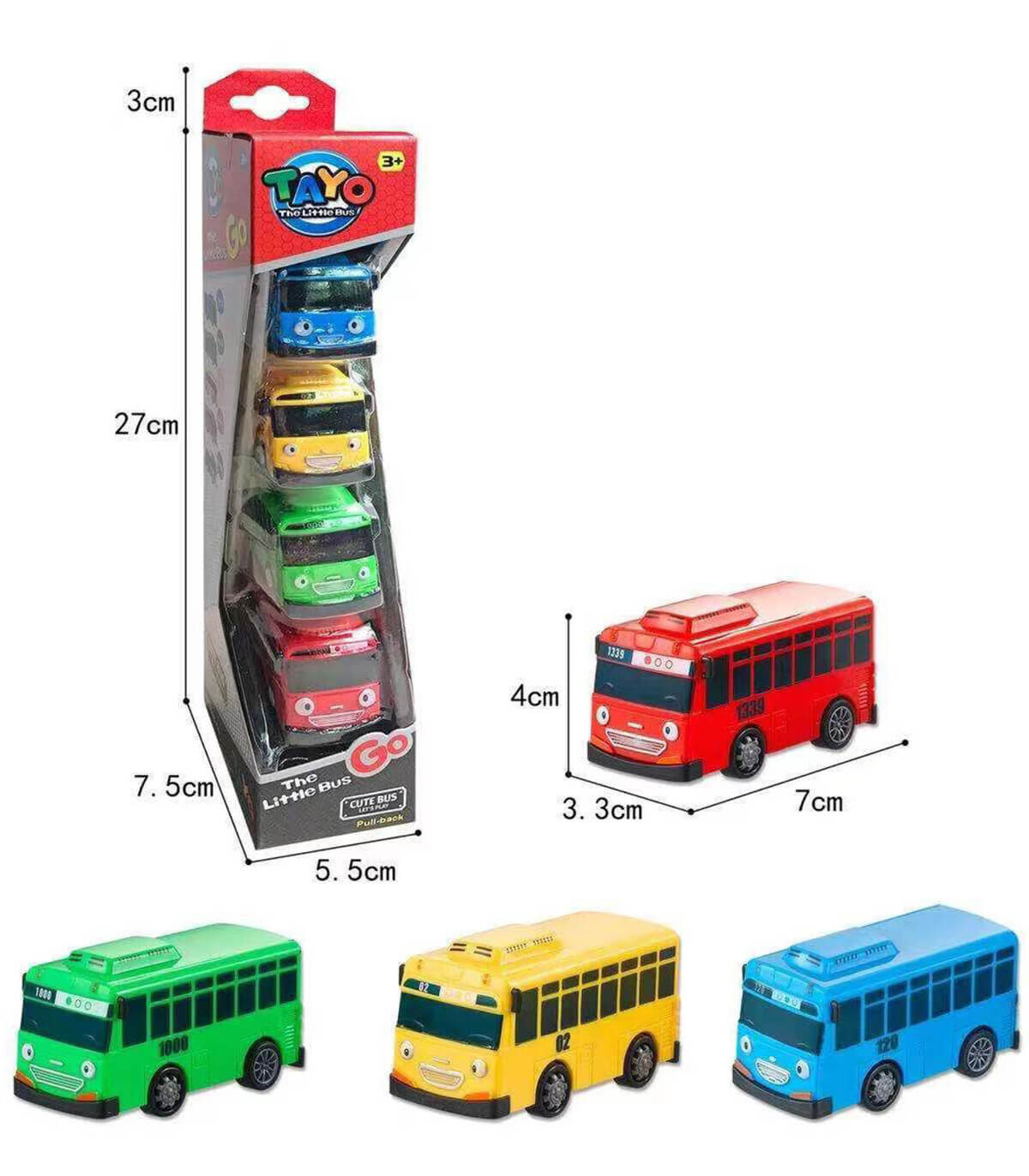 SET DE 4 AUTOBUZE MICI - TRENURI ȘI AUTOBUZE
