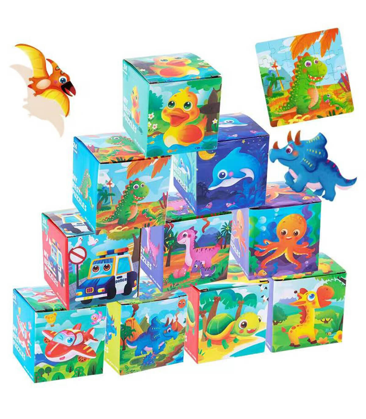 PUZZLE 24 DE ELEMENTE - PUZZLE ȘI CUBURI