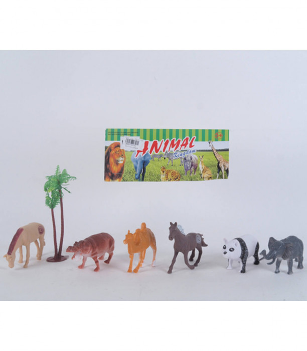 SET ANIMALS 6 PCS. WITH PANDA - Wild and forest