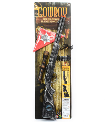 SET COWBOY CU PUSCĂ - MITRALIERE ȘI PUȘTI