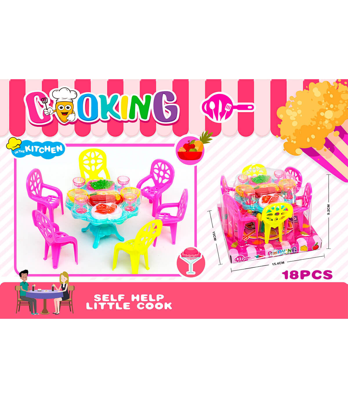 MĂSUȚĂ CU SCAUNE - BUCĂTĂRIE, SERVICII ȘI MÂNCARE