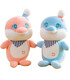 PLUSH DOLPHIN WITH FISHNET 28 CM 2 COLORS - Small