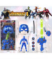 BLUE SUPERHERO WITH MASK AND GLOWING SWORD
