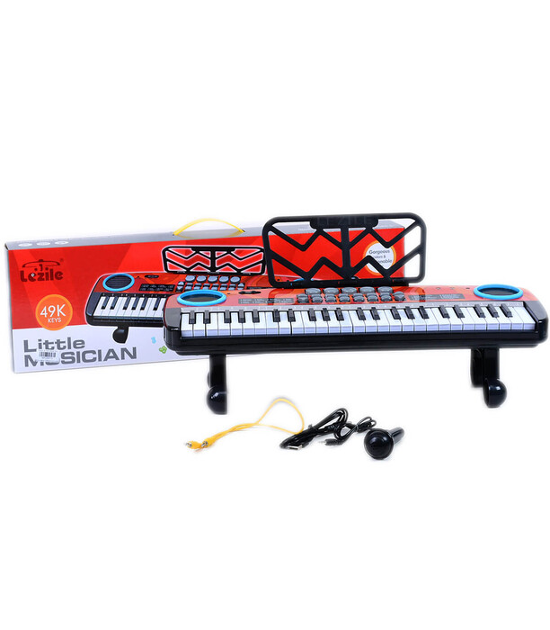 PIANO WITH 49 KEYS, MICROPHONE AND MUSIC STAND - Piano