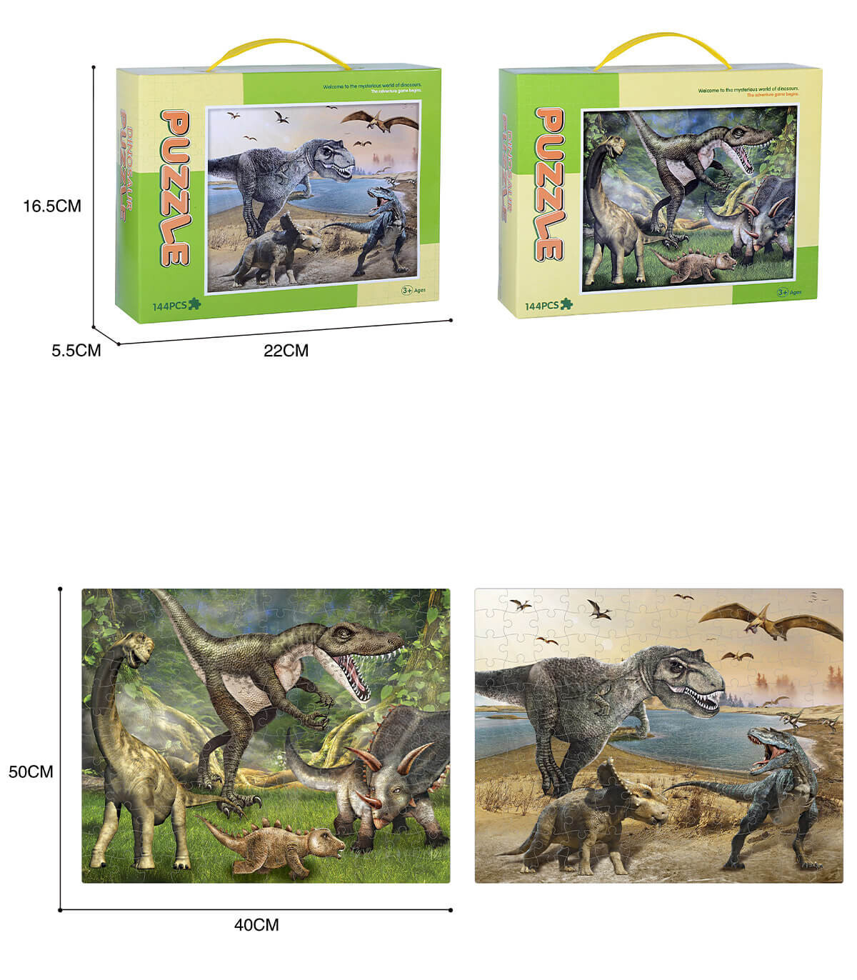 PUZZLE DINOZAUR 144 PUC - PUZZLE ȘI CUBURI